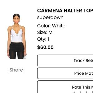 Superdown Carmena White Crop Top